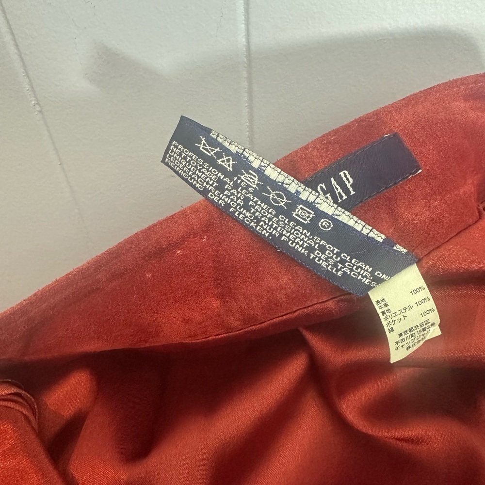 GAP Rich Red A-Line Suede Skirt - Picture 6 of 11